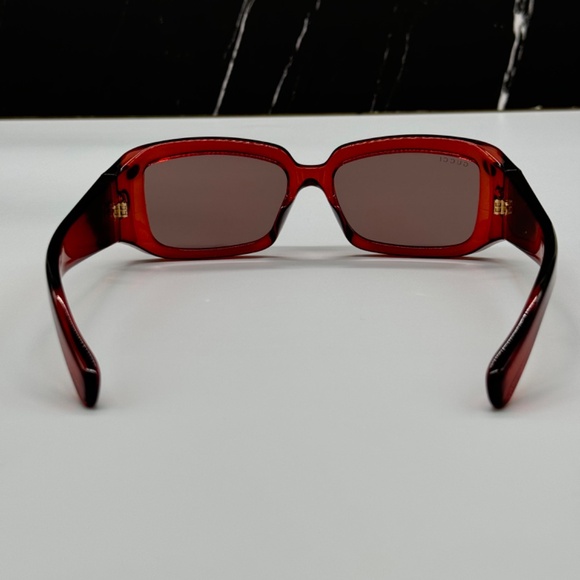 NEW GG1403SK 003 GUCCI RED BROWN SQUARE WOMEN GUCCI SUNGLASSES - Picture 8 of 12